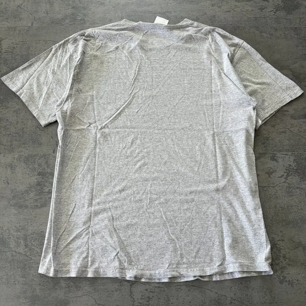Vintage Adidas Crest Logo Graphic T Shirt Men’s M Heather Gray Y2K